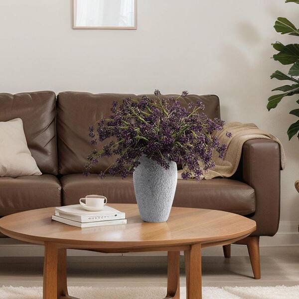 32 in. Purple 6 Pcs Fall Faux Soft Plum Sedum Berry Stem