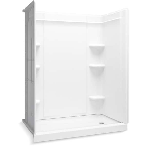 KOHLER Medley 60 in. W x 76.75 in. H Viorel Alcove Shower Wall Surround in White