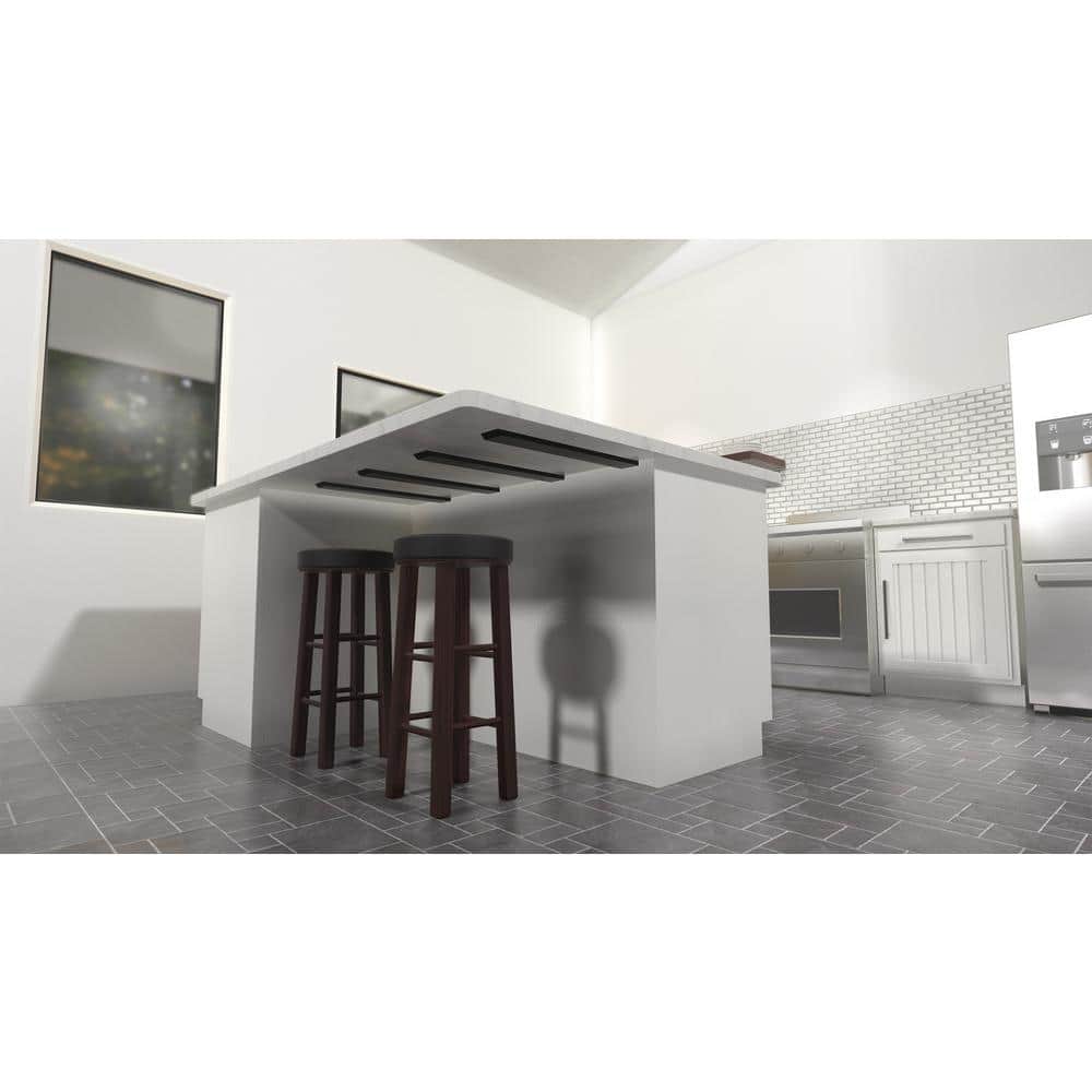 12-Inch Black Aluminum L Bracket Countertop Support