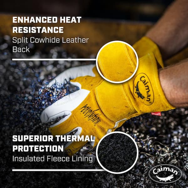 Caiman Medium Premium Goat Grain TIG/Multi-Task Welder's Glove