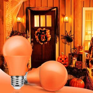 40-Watt Equivalent A19 2700K 5-Watt Non-Dimmable Party Holiday Home Decorative E26 Base LED Light Bulb Orange (6-Pack)