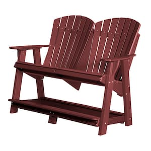 Heritage Cherrywood Plastic Outdoor Double High Adirondack Chair