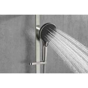 3-Spray Wall Mount Handheld Shower Head 2.5-GPM in Brushed Nickel