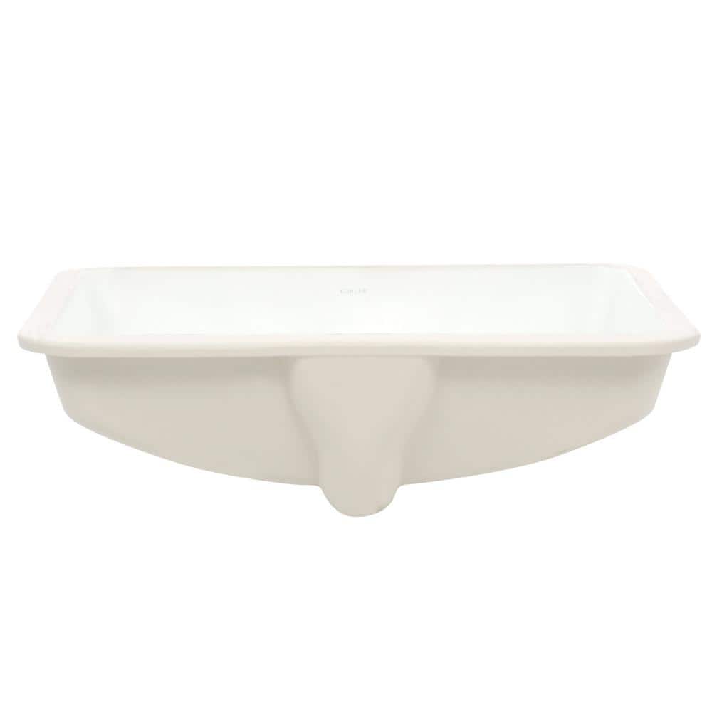 Ladena White Porcelain Rectangular Undermount Sink