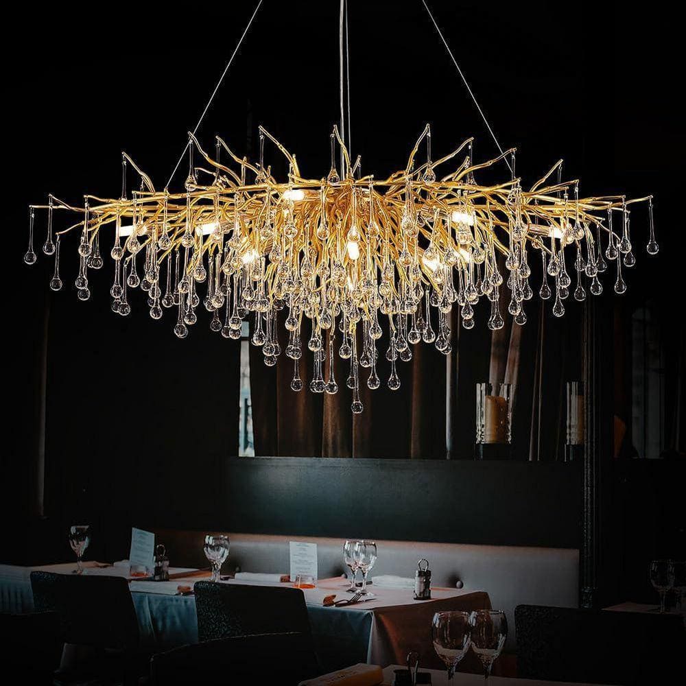 13-Lights Gold Luxury Crystal Chandelier, Modern Frosted Tree Branch Chandelier for Living Room, Dinning Room, Kitchen price history on PriceWatchPro
