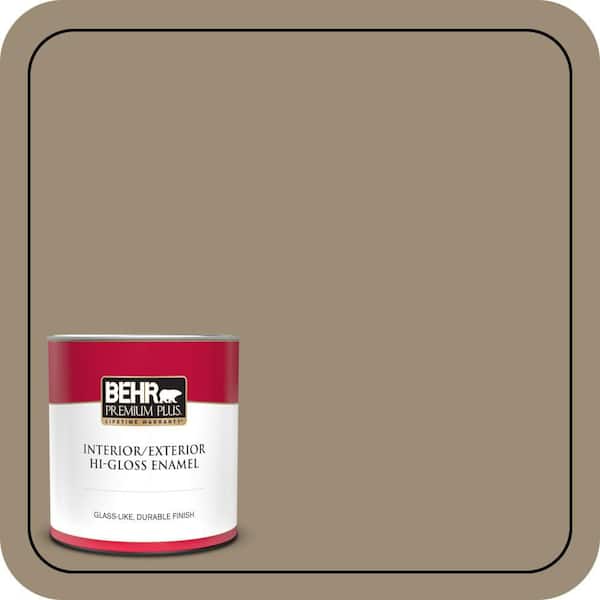BEHR PREMIUM PLUS 1 qt. #740D-5 Twig Basket Hi-Gloss Enamel Interior/Exterior Paint & Primer