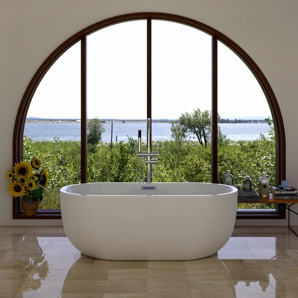 Barclay Products Pilar 65 in. Acrylic Flatbottom Non-Whirlpool