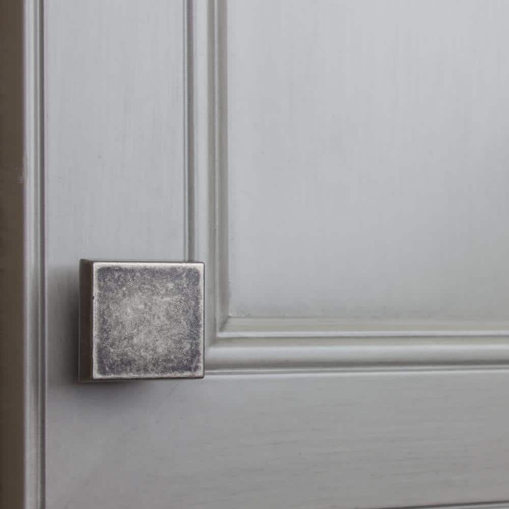Weathered Nickel Square Cabinet Knob Multipack