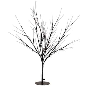 39 in. LED Lighted Black Halloween Twig Tree - Warm White Lights