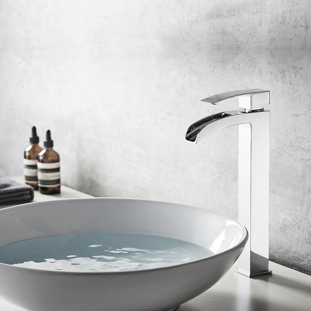 Belair Polished Chrome Single-Handle Waterfall Bathroom Faucet