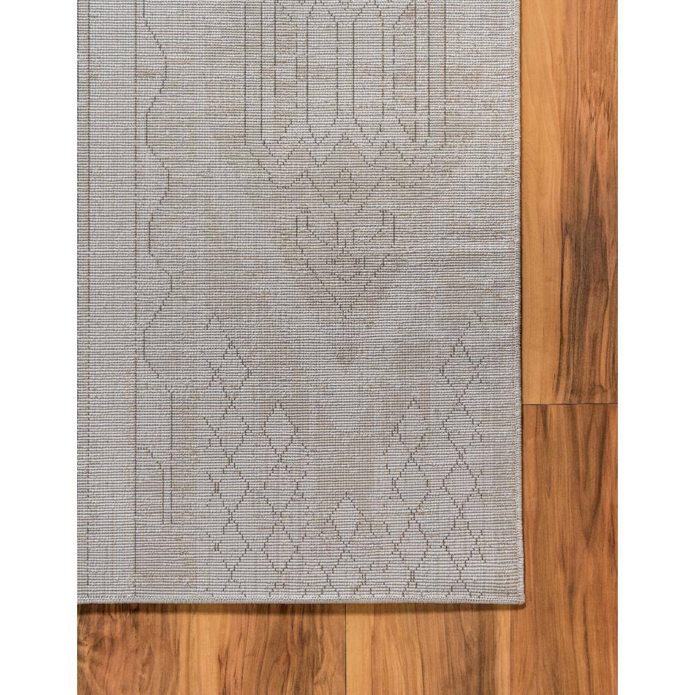 Ivory and Tan Geometric Indoor Runner Rug 2' 2" x 6' 1"