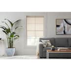 Cocoon Cut-to-Width Linen White Fabric Solar Cordless Roller Shade 34" x 72" 