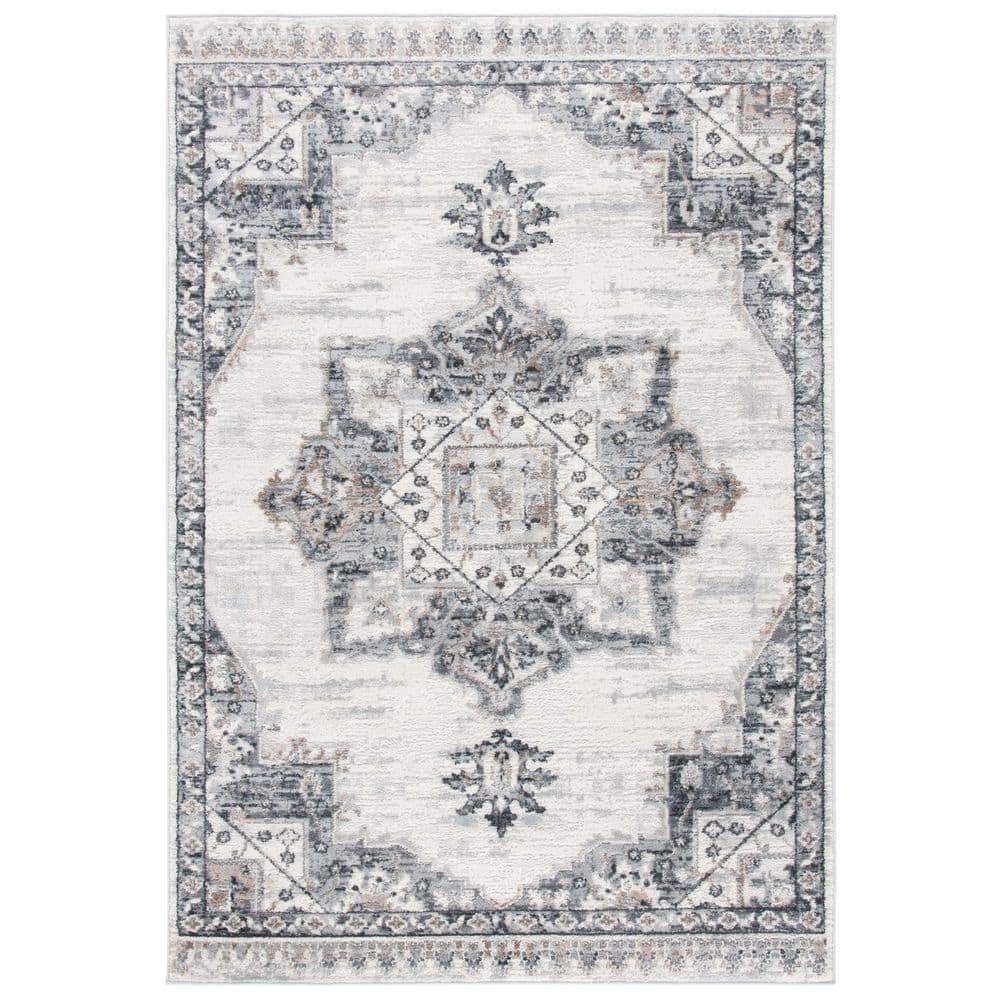 Shivan 4 ft. x 6 ft. Ivory/Gray Medallion Distressed Area Rug price history on PriceWatchPro