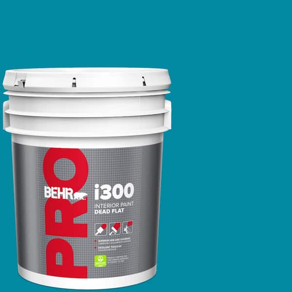 BEHR PRO 5 gal. #P480-6 Aruba Blue Dead Flat Interior Paint