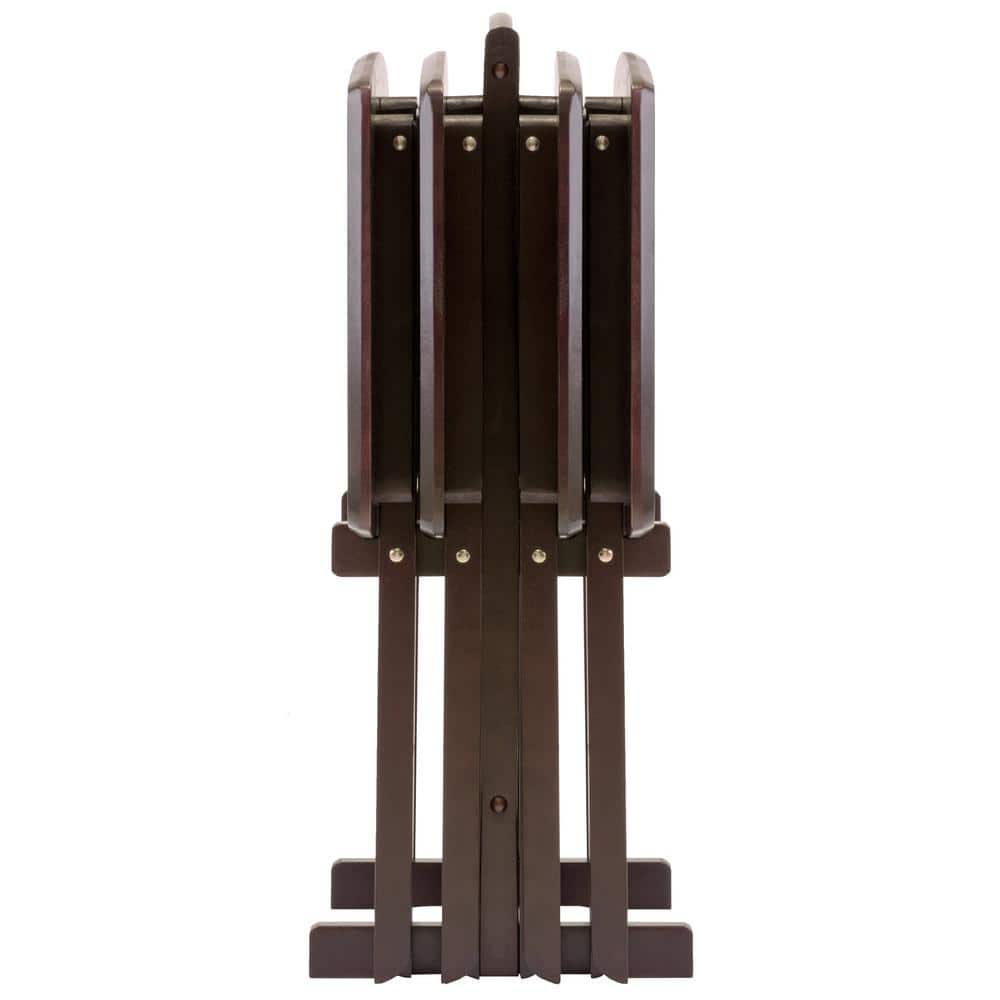 Dylan Espresso Wood 5-Piece Snack Table Set