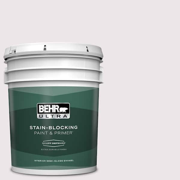 BEHR ULTRA 5 gal. #670C-1 November Pink Extra Durable Semi-Gloss Enamel Interior Paint & Primer