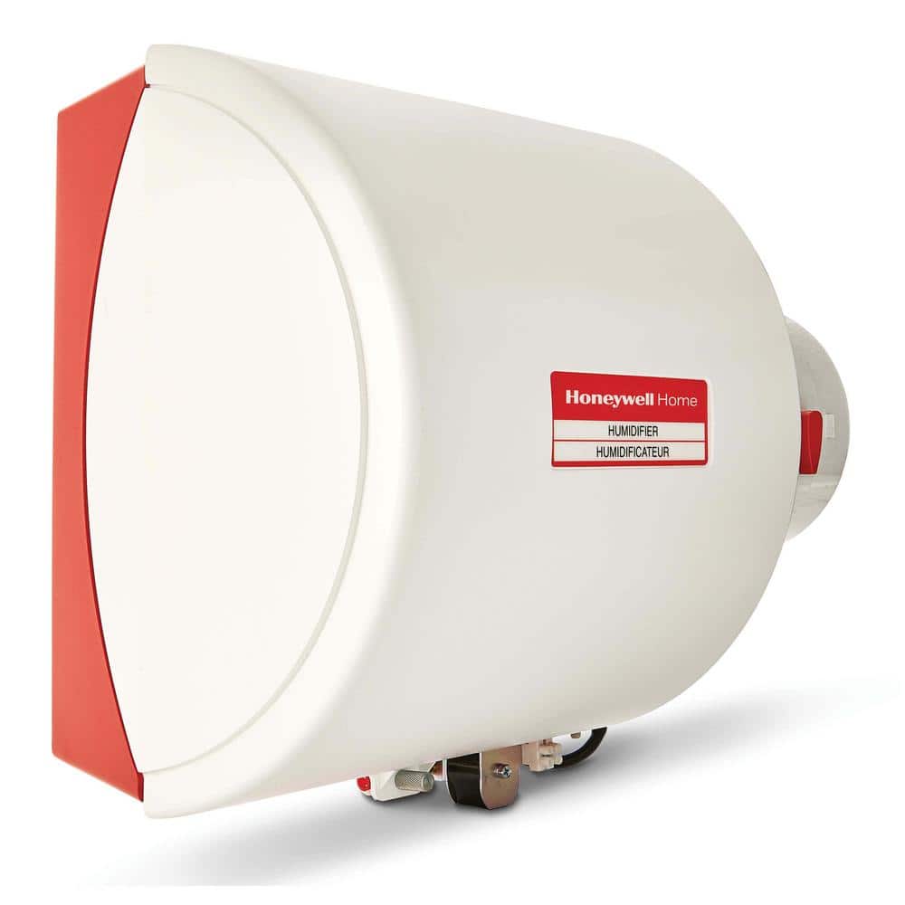 Large White and Red Evaporative Console Humidifier with Humidistat