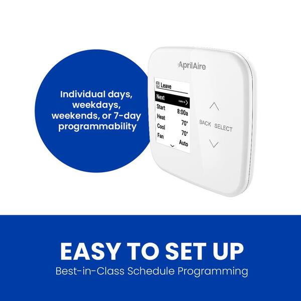 AprilAire S86NMU 7-Day Universal Programmable Thermostat with Color Screen  S86NMU - The Home Depot