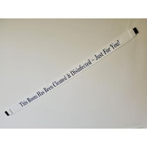 Nylon Cleaned and Disinfected Safety Banner with Magnetic Ends Fits up to a 51 in. Extra-Wide Doorway