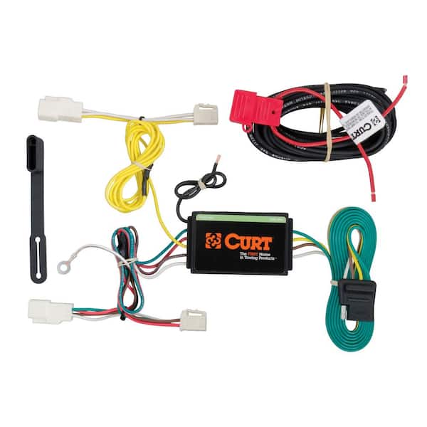CURT Custom Vehicle-Trailer Wiring Harness, 4-Way Flat Output, Select Subaru Impreza, BRZ, Scion FR-S, Quick T-Connector