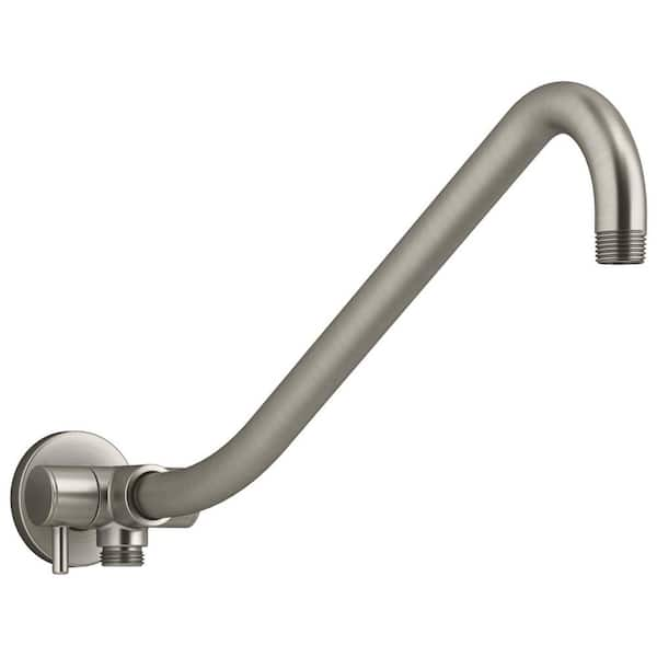 KOHLER Gooseneck Rainhead Arm With 2-Way Diverter In Vibrant Brushed ...