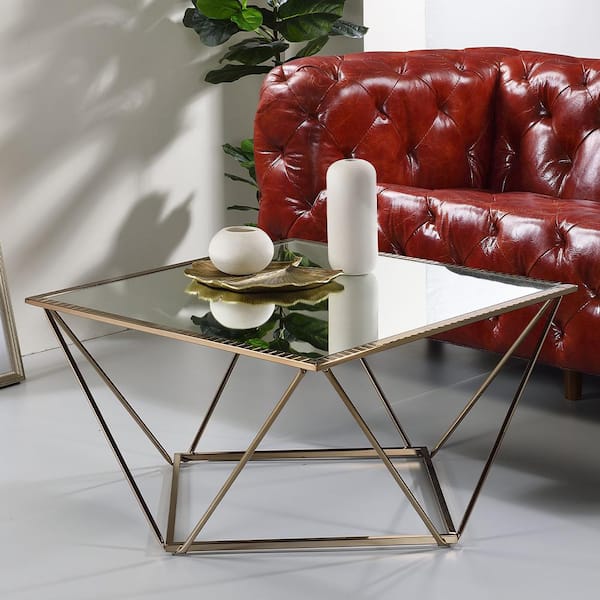 Acme Furniture Fogya 32 In Mirrored, Inspire Me Home Decor Mirrored Coffee Table