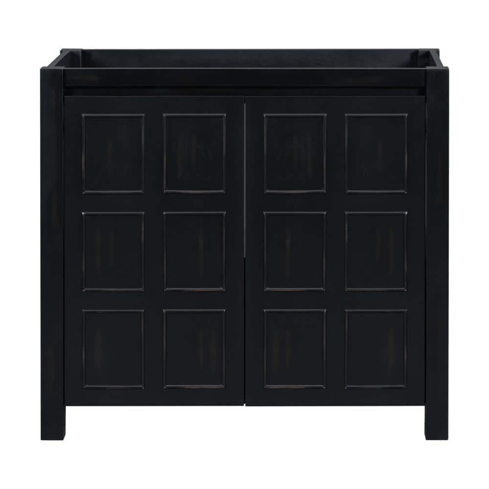 36 in. W x 18 in. D x 33 in. H Bath Vanity Cabinet without Top in Espresso 