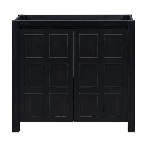 36 in. W x 18 in. D x 33 in. H Bath Vanity Cabinet without Top in Espresso with 2-Door Shelves