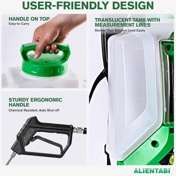 Justincity 4 Gal. Cordless Backpack Polyethylene Sprayer or