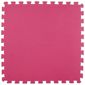Premium Pink 24 in. W x 24 in. L Foam Kids and Gym Interlocking Foam Tiles (58.1 sq. ft.) (15-Pack)