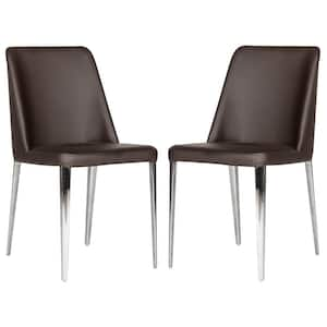 Baltic Brown Leather Dining Chair (Set of 2)