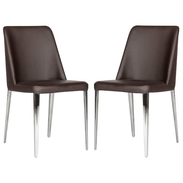 Baltic Brown Leather Dining Chair (Set of 2)