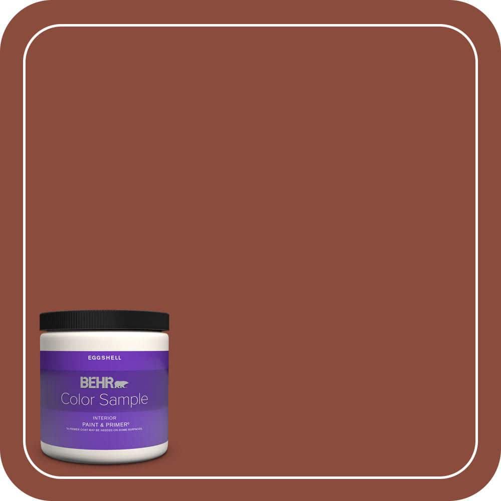 Red Eggshell BEHR PREMIUM PLUS 8 oz. #QE-14 Spiced Red Eggshell Enamel Interior ...