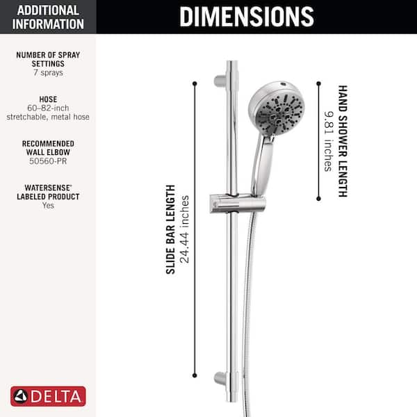 Delta 7-Spray Patterns 4.5 in. Wall Mount Handheld Shower Head