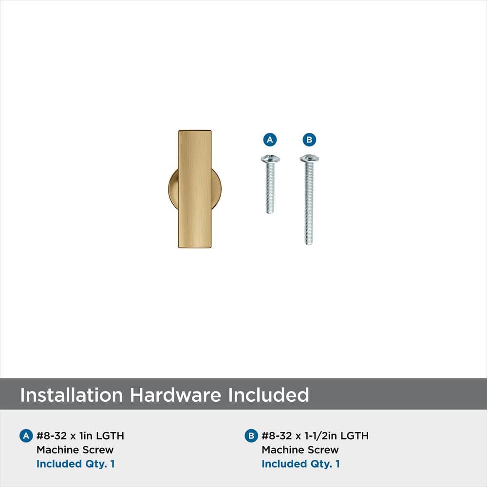 Champagne Bronze 1-3/4" Modern T-Handle Knob