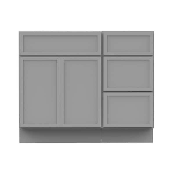 39 in. W x 21 in. D x 32.5 in. H Bath Vanity Cabinet without Top in Gray