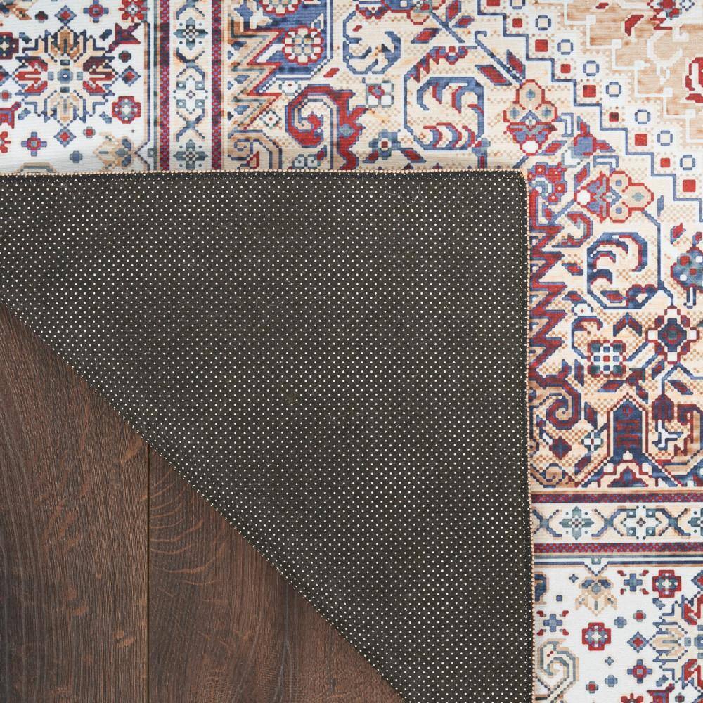Gold and Beige Floral Flatweave 6' x 9' Area Rug