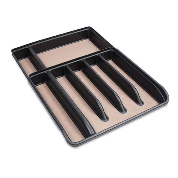 Rubbermaid No Slip Adjustable Cutlery Tray in Black