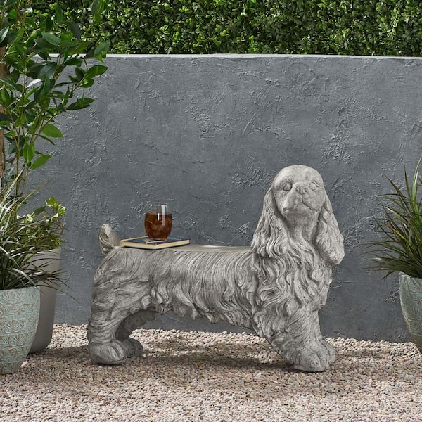 Garden Statue Dog Figurine Cocker Spaniel Dog Statue Garden