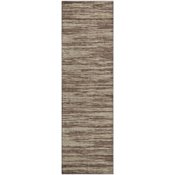 Addison Rugs Mayfield Premium Machine Washable Abstract AMF951 Brown 2 ft. 3 in. x 7 ft. 6 in. Runner Rug