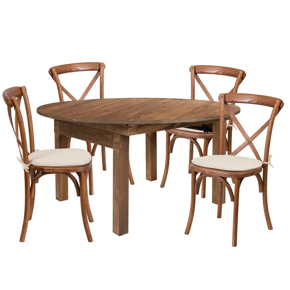 Carnegy Avenue 5 Piece Antique Rustic Farm Table Set CGA XF 271056 AN   Antique Rustic Carnegy Avenue Dining Room Sets Cga Xf 271056 An Hd 64 1000 