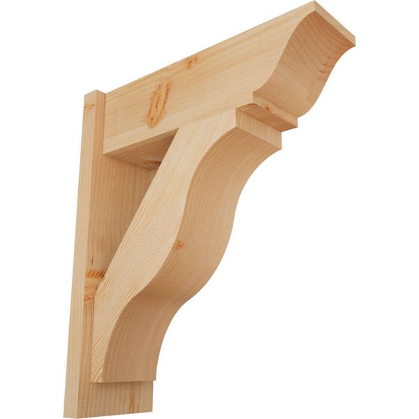 Ekena Millwork 8 in. x 26 in. x 22 in. Fuston Traditional Smooth Douglas Fir Outlooker