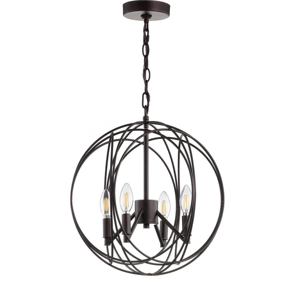 Contemporary 93'' Dark Grey Metalwork LED Pendant Light