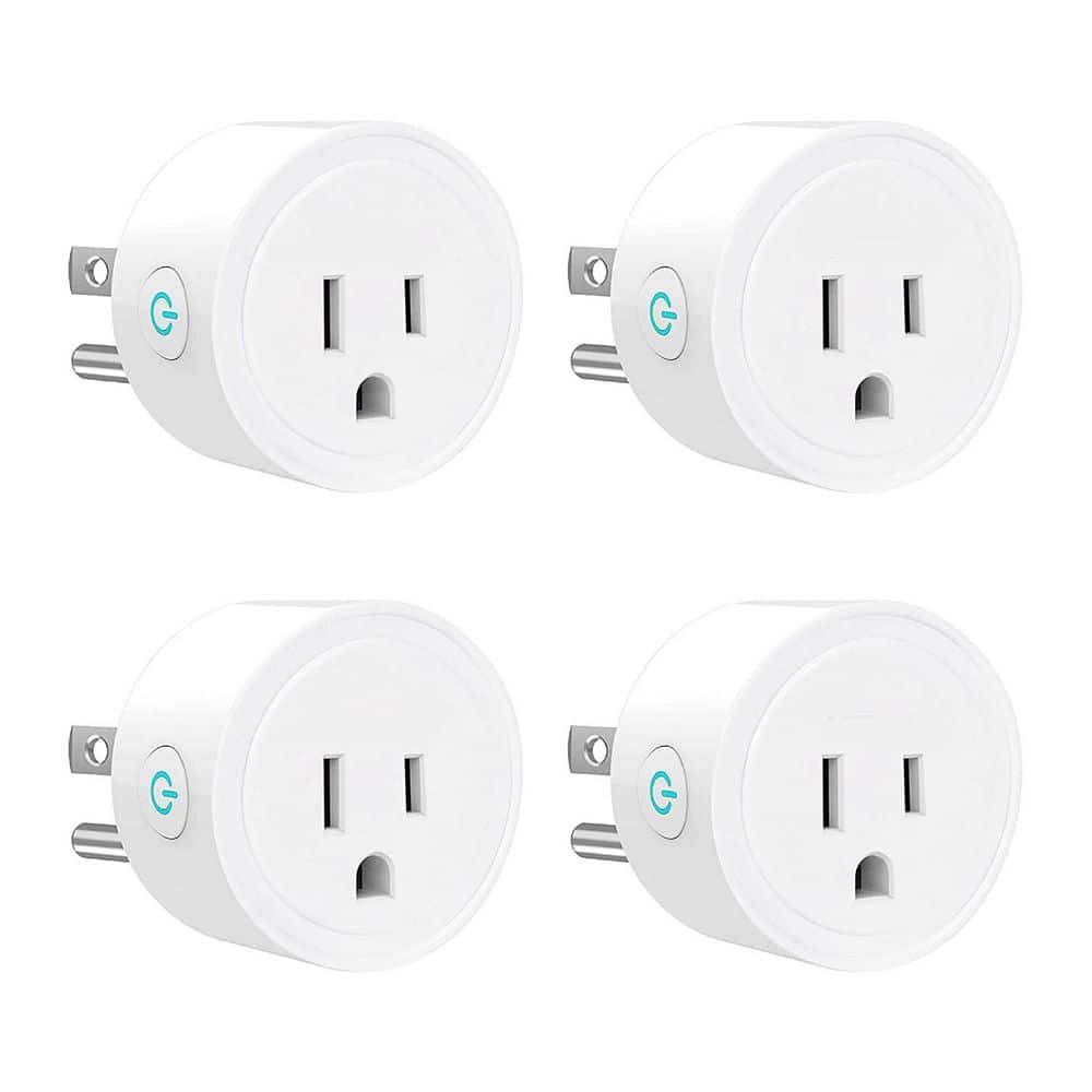 15 Amp 120 Volt WiFi Smart Plug Grounding Remote Control Alexa Google Home Compatible White 4 Pack ETL Certified price history on PriceWatchPro
