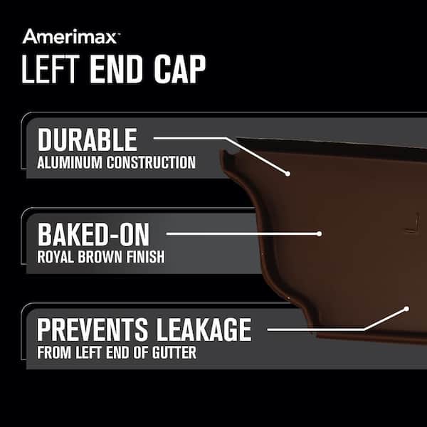 5 in. Royal Brown Aluminum K-Style Left End Cap