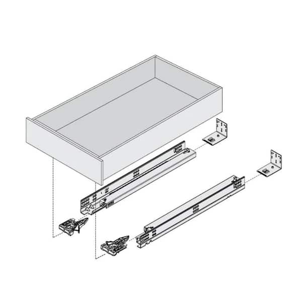 Kingsman Hardware 12-in Self-Closing Side Mount Drawer Slide 100-lb Load Capacity (6-Pieces) | WCDS12-6