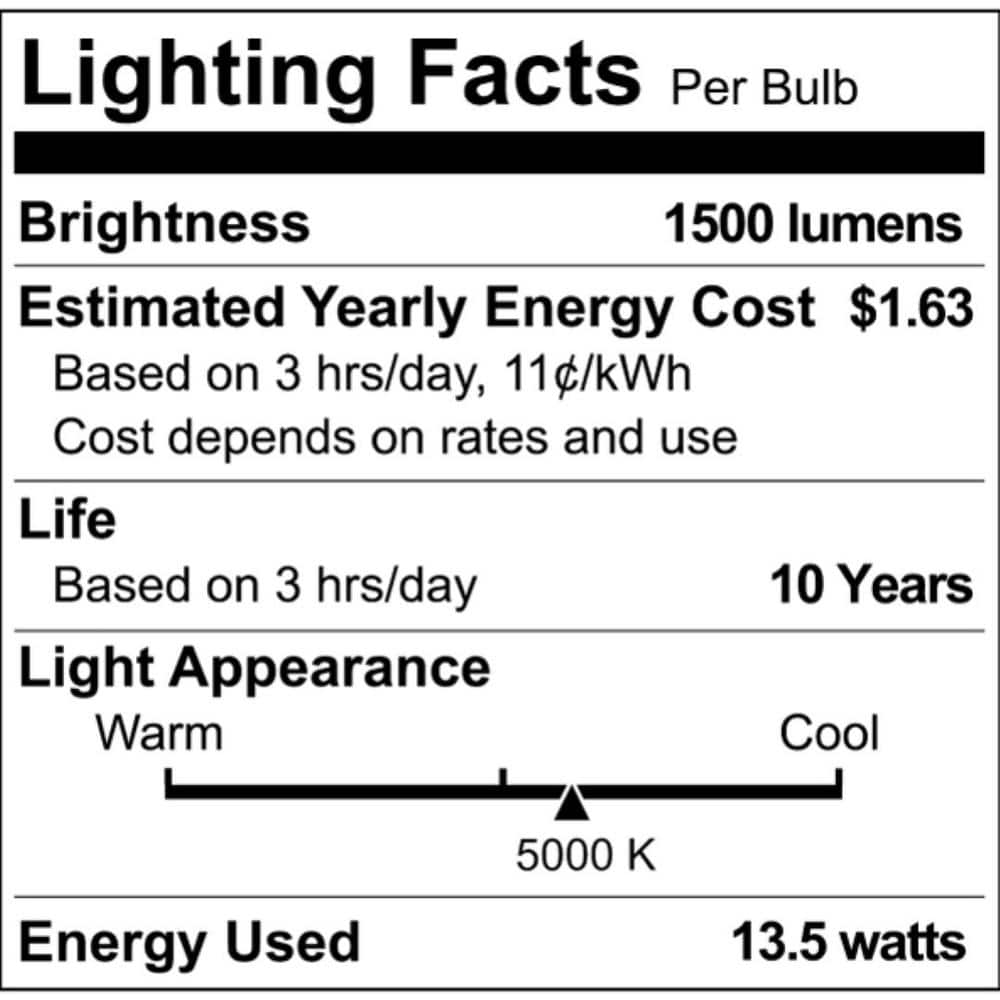 Philips 100W Equivalent Frosted White LED A19 Bulbs, 4-Pack