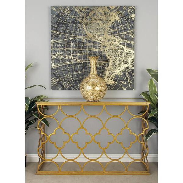 Gold store metal console