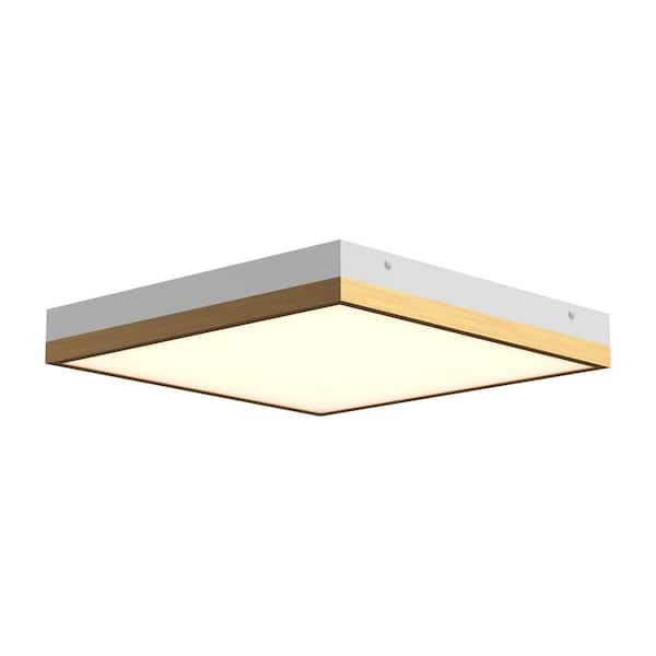 ALORA MOOD Sydney 14 in. 1 Light 36-Watt Aged Gold/White Integrated LED Flush Mount