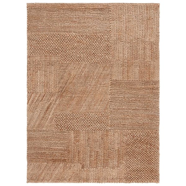 Natural Fiber 5 ft. x 8 ft. Natural Woven Solid Geometric Area Rug